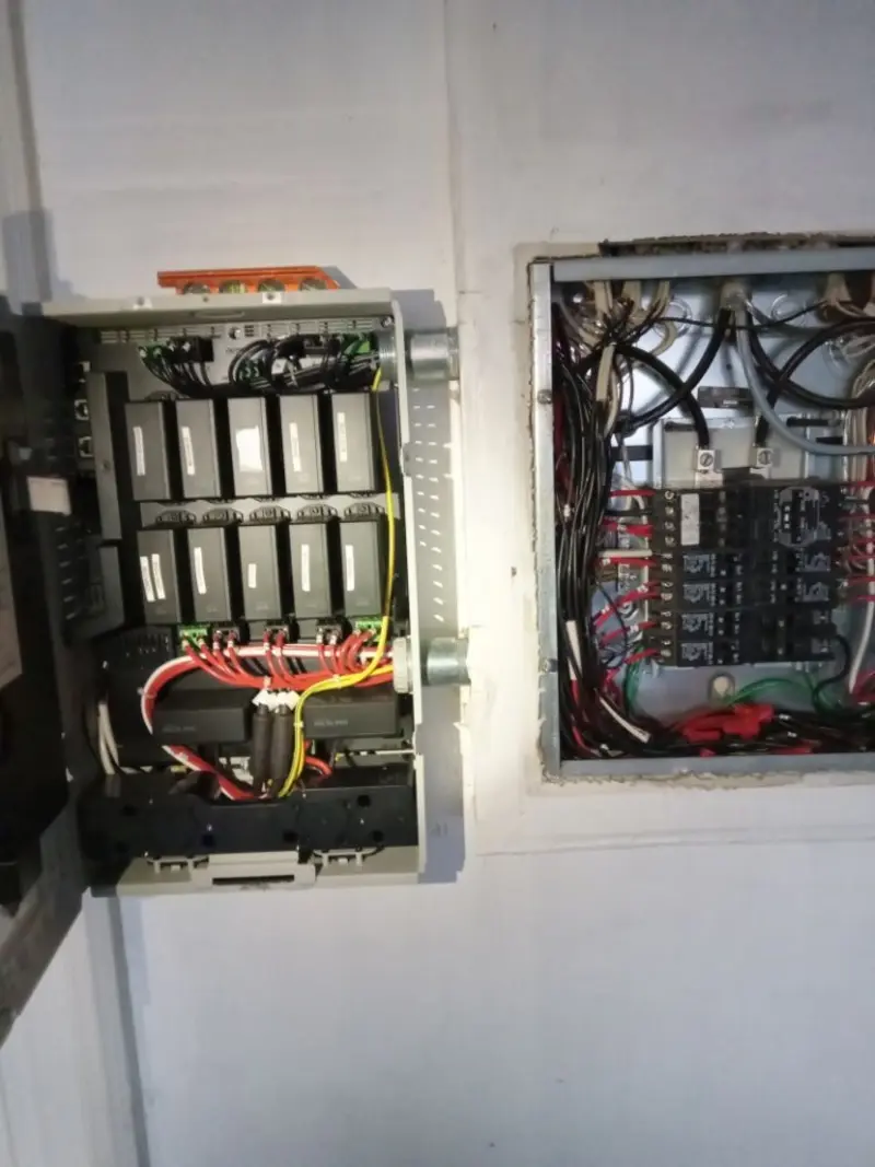 Electrical panel upgrade completed for Security Camera Wiring in Vashon